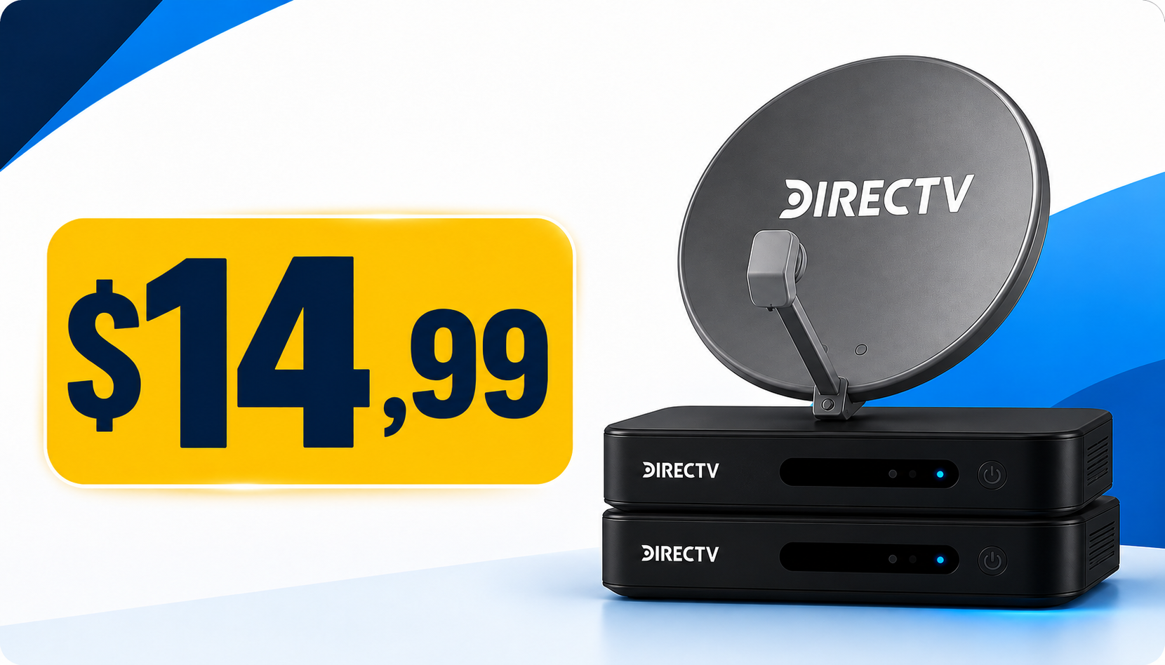 Plan Familiar Plus HD por $14,99 con antena satelital y dos decodificadores