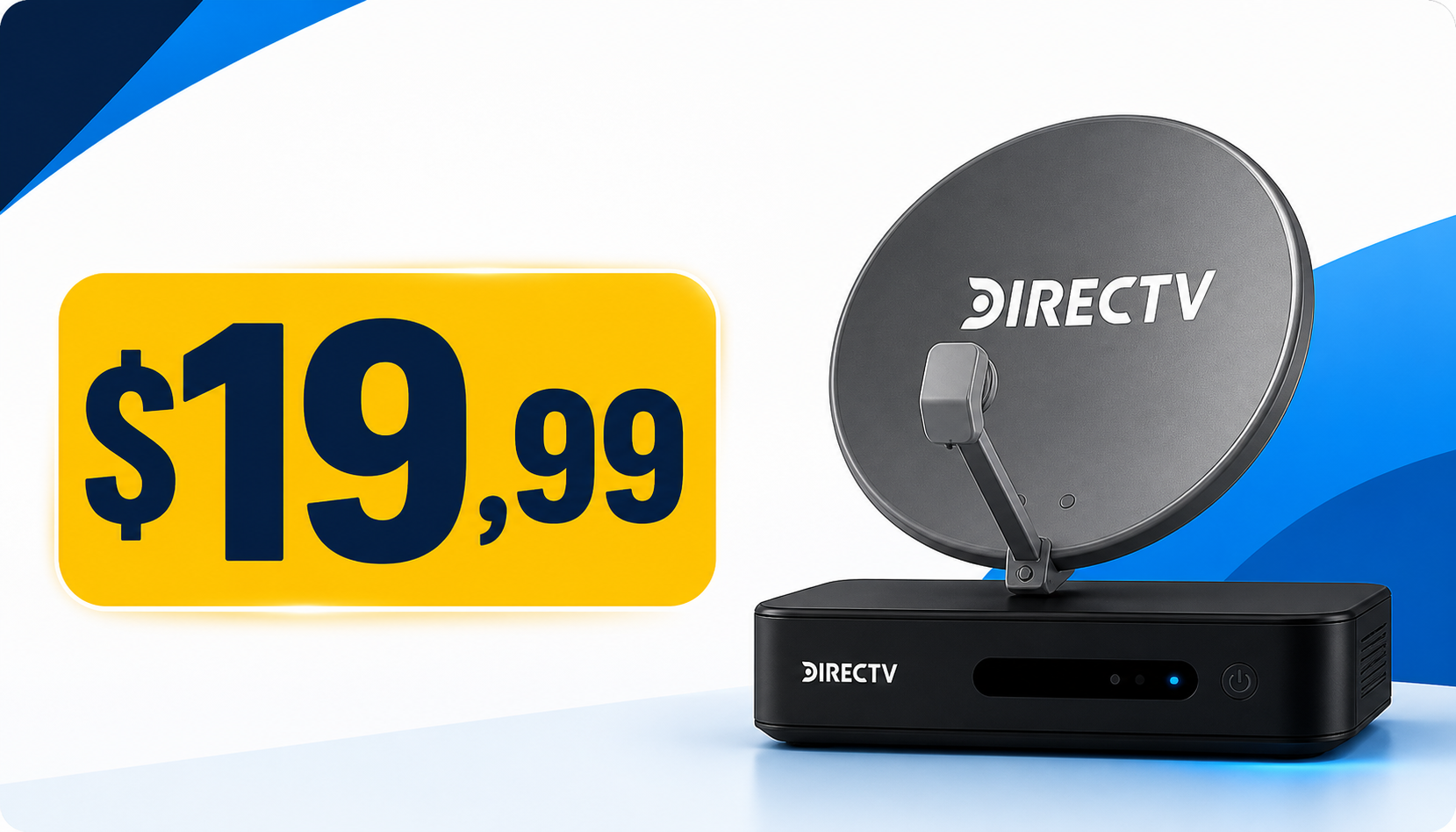 Plan Familiar Plus HD por $19,99 con antena satelital y decodificador